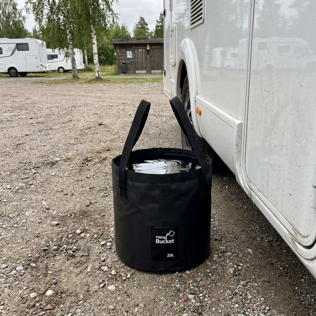 Sammenleggbar bøtte til høytrykksspyler, 20 liter